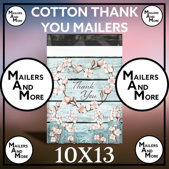 25 10X13 Cotton Thank You Poly Mailers Shipping Envelopes Bags PRICE IS FIRM - Picture 3 of 8